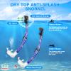 PIYAZI Snorkeling Gear for Adults, Dry Adult Snorkel Set HD Panoramic View Snorkel Mask Set, Anti-Leak and Anti-Fog Scuba Diving Package with Mesh Bag Ear Plug for Snorkeling Scuba Diving Travel view 4