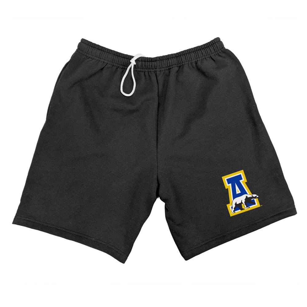 Campus Lab University of Alaska, Fairbanks Mens Sweat Shorts Primary Logo, Black, Small