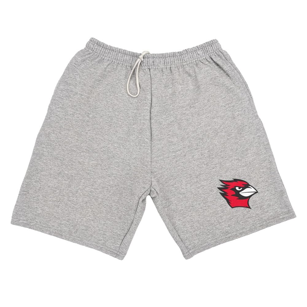 Campus Lab Wesleyan University Mens Sweat Shorts Primary Logo, Athletic Heather, Medium
