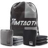 Timtaoth Dual Sided Corn Hole Bags Professional Cornhole Bags Set of 8 Regulation Size Weight Pro Corn Hole Bean Bags Slick and Stick,Black&Gray view 1
