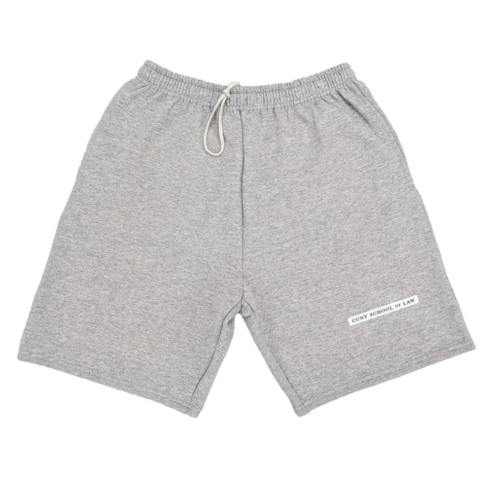 Campus Lab CUNY School of Law Mens Sweat Shorts Primary Logo, Athletic Heather, Small