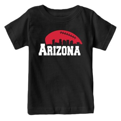 Arizona Football Skyline Kid's Fan T-Shirt (Black Shirt, 4T)