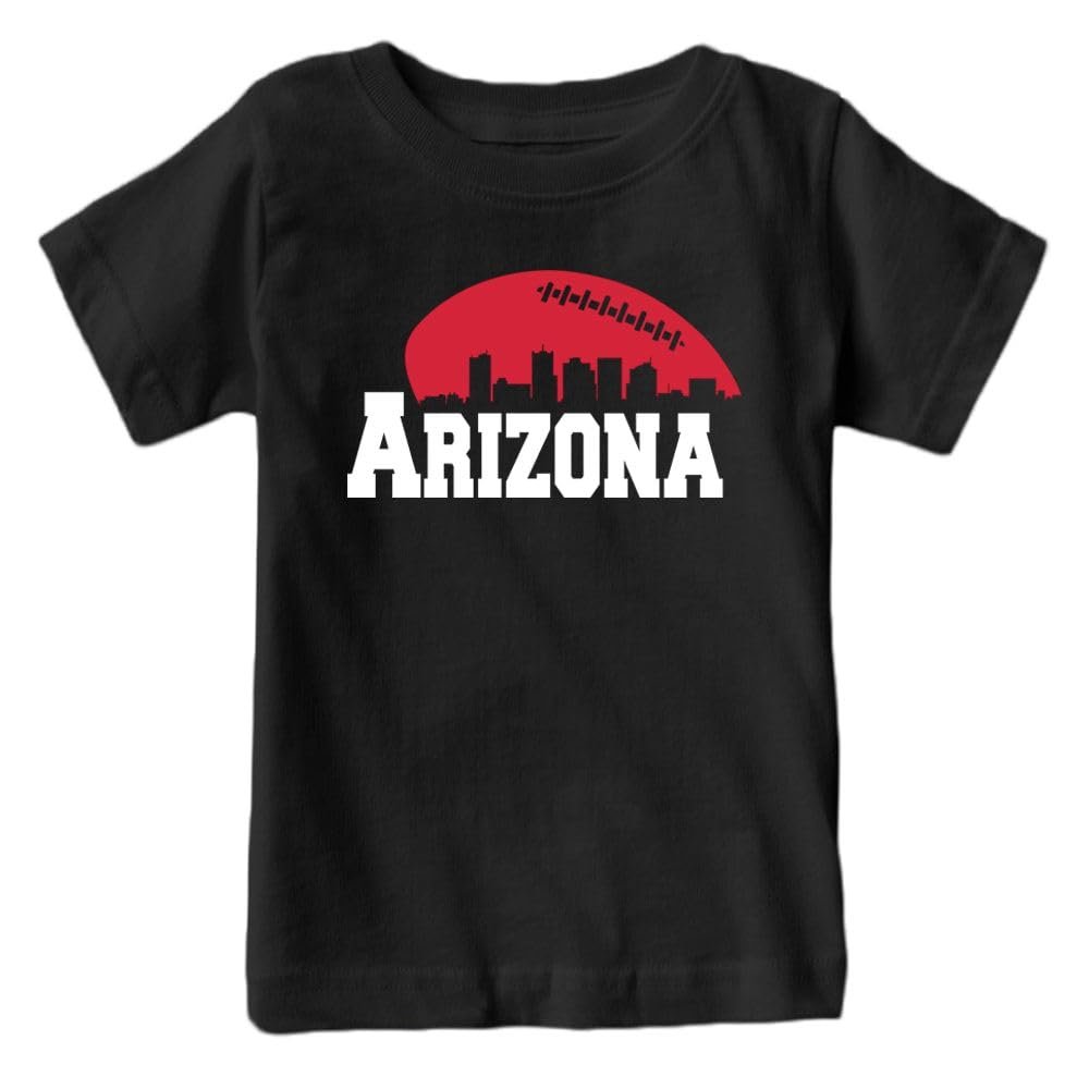 Arizona Football Skyline Kid's Fan T-Shirt (Black Shirt, 4T)