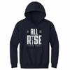 500 LEVEL Aaron Judge Youth Sweatshirt (Youth Hoodie, Large, Navy) - Aaron Judge Rise W WHT view 1