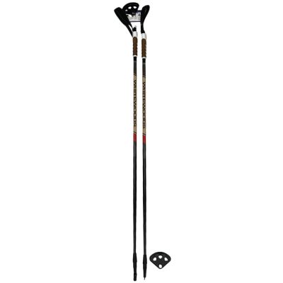 Whitewoods Unisex Adult Cross Trail-Glass/Touring Cross Country Nordic Ski Poles, 120cm - Black/Red