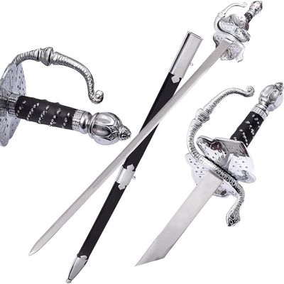 86 cm Length || Full Tang Zorro Sword || 440 Forged Steel Rapier Sword || Zorro Rapier with Scabbard || Fan Merchandise || Movie-Inspired || Collectible Tool || Gift.