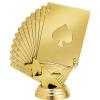 Cards Bridge Trophy, 7" Gold Award On Black Round Base - Add Your Own Engraving, 50 Pack view 2