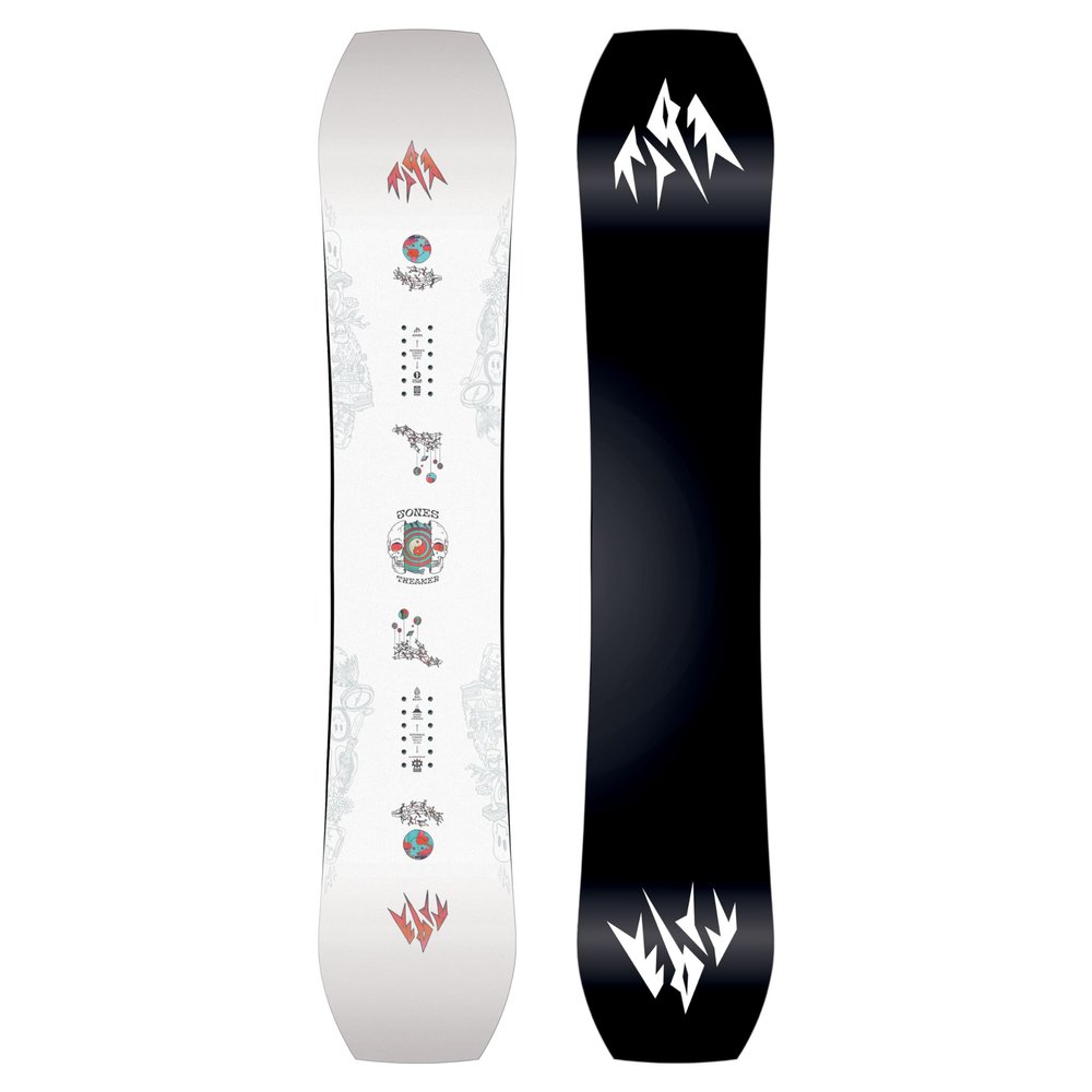 JONES - Men's Tweaker, Snowboards Directional Freeride, Ideal for Freeride, Freestyle and Backcountry pow, Size 154 , Color White