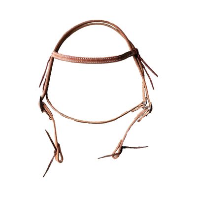 New Herman Oak Harness Leather Western Horse Browband Headstall with Latigo Tie
