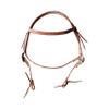 New Herman Oak Harness Leather Western Horse Browband Headstall with Latigo Tie view 1