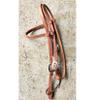 New Herman Oak Harness Leather Western Horse Browband Headstall with Latigo Tie view 3