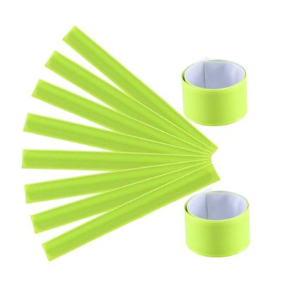 BESPORTBLE 12pcs Reflective Wristband Slap Bands Glow Dark Safety Armband for Jogging Hiking Men Women