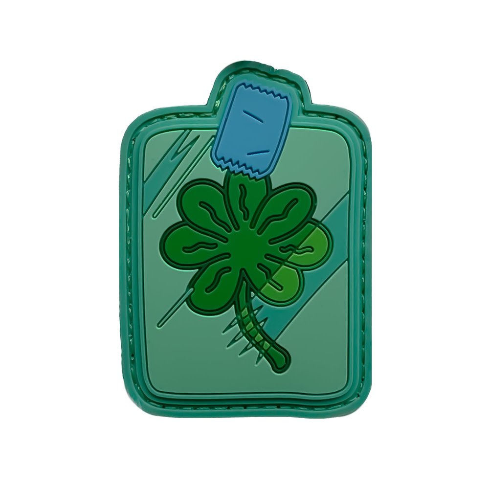 Saspatch Lucky Seven Leaf Clover PVC Morale Patch | Hook & Loop Backing