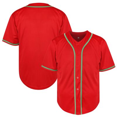 TKJPYWYH Blank Baseball Jersey Button Down Shirts,Men's Hip Hop Plain Short Sleeve Sports T Shirts S-3XL (#Red,Mediuml)