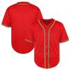 TKJPYWYH Blank Baseball Jersey Button Down Shirts,Men's Hip Hop Plain Short Sleeve Sports T Shirts S-3XL (#Red,Mediuml) view 1