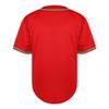 TKJPYWYH Blank Baseball Jersey Button Down Shirts,Men's Hip Hop Plain Short Sleeve Sports T Shirts S-3XL (#Red,Mediuml) view 3