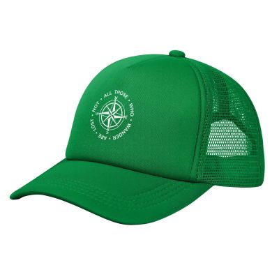 wikjxiz Not All Those Who Wander are Lost Men/Women Adjustable Mesh Hat Dad Hats Summer Baseball Cap Outdoor Sports Caps Green