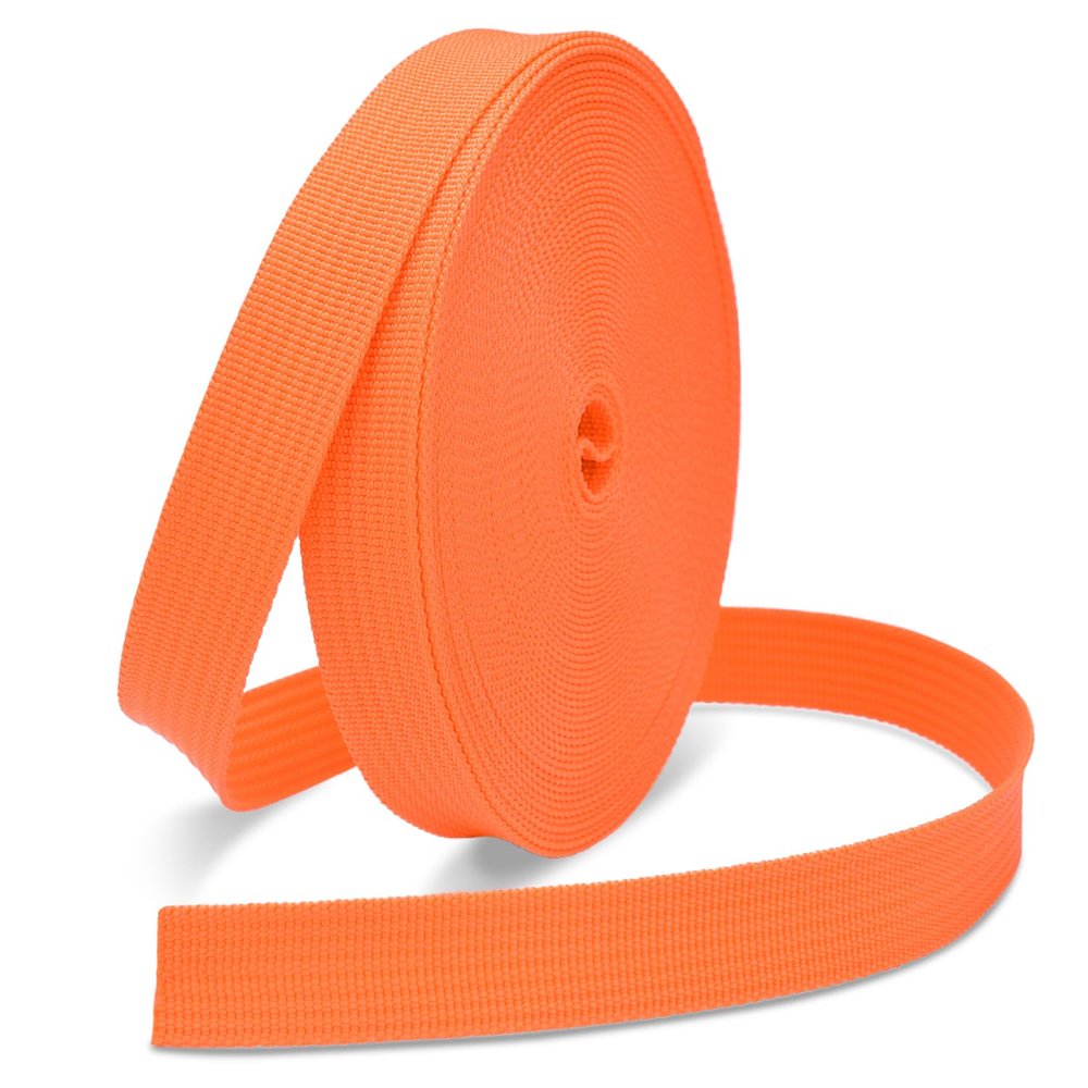 CooBigo Polypropylene Webbing Strap 3/4" Durable Poly Strapping 12 Yards 3/4 inch Wide Webbing Strap for Backbag,Pool Solar Cover,DIY Crafting,Pet Collar,Outdoor Gear