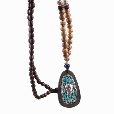 HXSCOO Vintage Nepal Indian Turkish Tribal Necklaces jewelry Ethnic Chunky Necklace Pendant (Color : Style3)