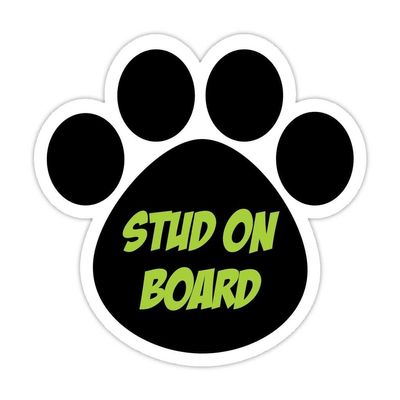 3 Pack Reflective Stud on Board Sticker Decal 3"x3"