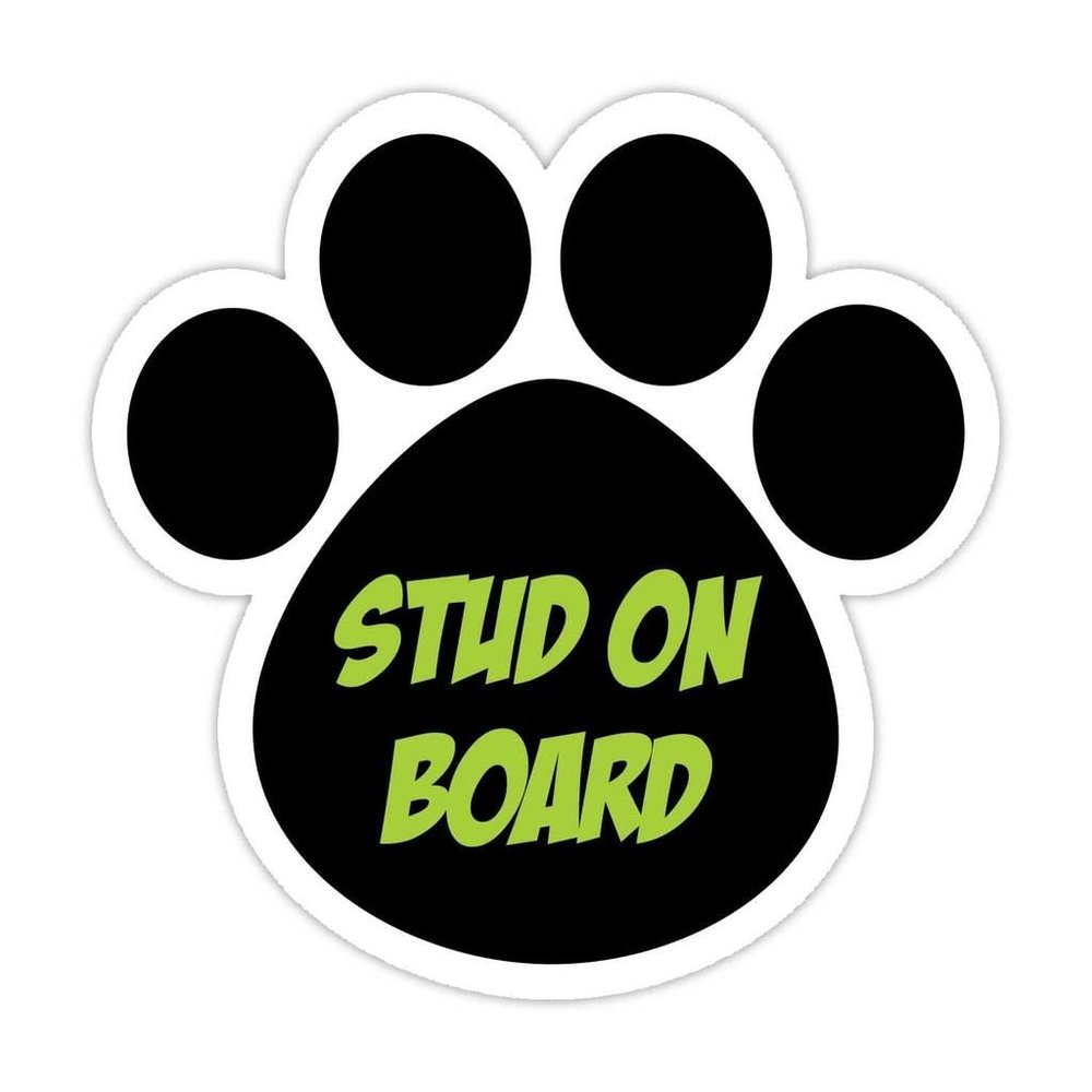 3 Pack Reflective Stud on Board Sticker Decal 3"x3"