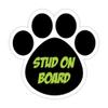 3 Pack Reflective Stud on Board Sticker Decal 3"x3" view 1