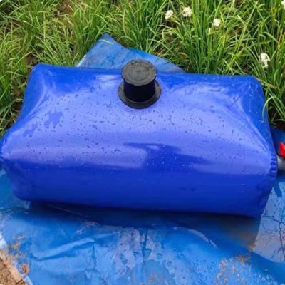 EMYJAY Water Container BagCollapsible Water Container Water Bladders Drought-Resistant Fire-Fighting Tank Outdoor Flexible with Tap for Drought (Color : Blue, Size : 1X0.8X0.5m(400L))