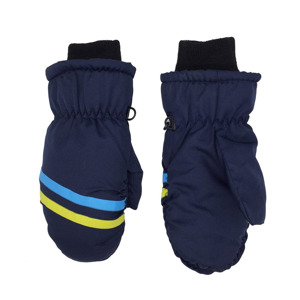 Kids Winter Snow Ski Mittens Children Fleece Inner aterproof Outdoor Sports Snowboard Gloves for Boys Girls (Navy, 3-5 Years)