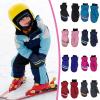 Kids Winter Snow Ski Mittens Children Fleece Inner aterproof Outdoor Sports Snowboard Gloves for Boys Girls (Navy, 3-5 Years) view 2