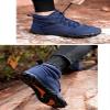 Men's Warm Snow Boots, Waterproof Fur Lined Ankle Boots Winter Booties, Cold Weather Outdoor Hiking Shoes Men's Fashion Winter Boots (Color : Blue, Size : 12) view 2