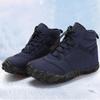 Men's Warm Snow Boots, Waterproof Fur Lined Ankle Boots Winter Booties, Cold Weather Outdoor Hiking Shoes Men's Fashion Winter Boots (Color : Blue, Size : 12) view 4