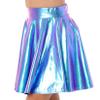 JanJean Women Shiny Metallic Pleated Skirt Skater Miniksirt Ballet Dance Costume Halloween Party Club Shiny Medium view 3