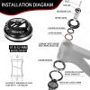 BUCKLOS 1-1/8 Bike Headset Threadless 41.8-52mm Black & 11PCS Aluminium Alloy Spacers view 2