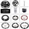 BUCKLOS 1-1/8 Bike Headset Threadless 41.8-52mm Black & 11PCS Aluminium Alloy Spacers view 3