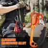 AOKWIT UIAA & CE Certified Rope Ascender Aluminum Alloy Rock Climbing Gear Strong Rigging Rappelling Equipment for Rock Tree Climbing Arborist Rescue Mountaineering Caving (Right Hand Orange 1) view 2