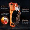 AOKWIT UIAA & CE Certified Rope Ascender Aluminum Alloy Rock Climbing Gear Strong Rigging Rappelling Equipment for Rock Tree Climbing Arborist Rescue Mountaineering Caving (Right Hand Orange 1) view 4