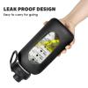 40oz Glass Water Bottle with Handle Lid Time Marker Motivational Sport Water Jug with Silicone Sleeve Water Flask Canteen Wide Mouth Water Bottle for Gym Workout Travel Office Home Everyday Hydration view 3