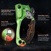 AOKWIT UIAA & CE Certified Rope Ascender Aluminum Alloy Rock Climbing Gear Strong Rigging Rappelling Equipment for Rock Tree Climbing Arborist Rescue Mountaineering Caving (Right Hand Green 1) view 4