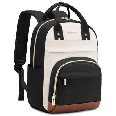 LOVEVOOK Small Backpack Purse for Women, Mini Backpack bag, Cute Fashion Backpack for Daily Travel Work, Beige-Black-Brown