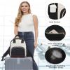 LOVEVOOK Small Backpack Purse for Women, Mini Backpack bag, Cute Fashion Backpack for Daily Travel Work, Beige-Black-Brown view 3