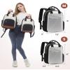 LOVEVOOK Small Backpack Purse for Women, Mini Backpack bag, Cute Fashion Backpack for Daily Travel Work, Beige-Black-Brown view 4