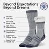 Buttons & Pleats Premium Merino Wool Hiking Socks Outdoor Trail Crew Socks Charcoal XSS view 3