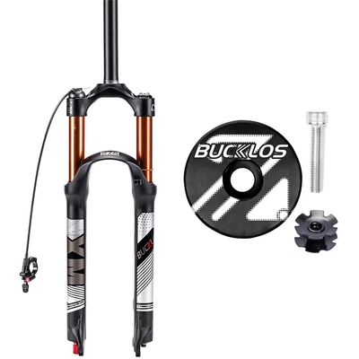 BUCKLOS 29inch MTB QR Straight Remote Air Damping Suspesion Fork & Top Cap Star nut