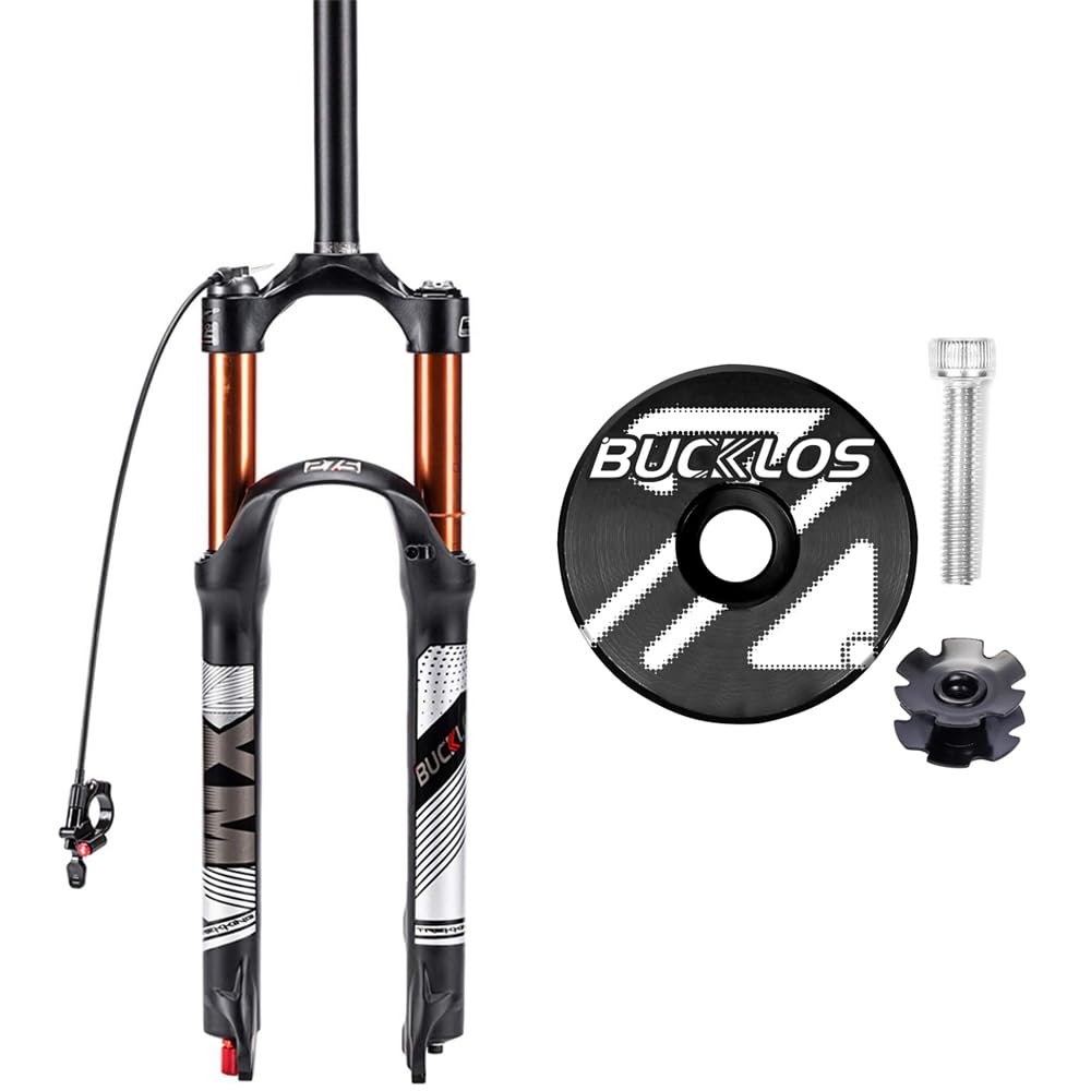 BUCKLOS 29inch MTB QR Straight Remote Air Damping Suspesion Fork & Top Cap Star nut