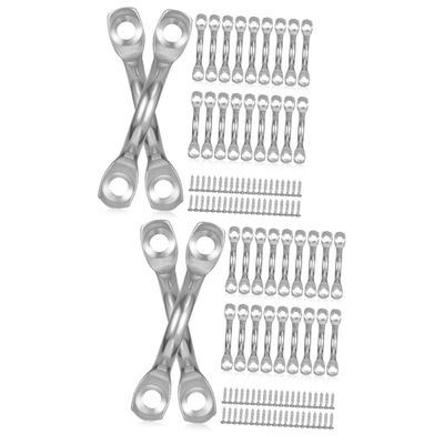 DOITOOL 40pcs Kayak Handles with Screws Stainless Steel Pad for Canoe and Boat Rigging Compact and Easy to Install for Tie Down and Anchoring