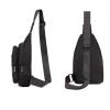 AOSTIHOT Crossbody Small Sling Backpack Sling Bag for Women, Chest Bag Daypack Crossbody for Travel Sport Running Hiking Black White view 4