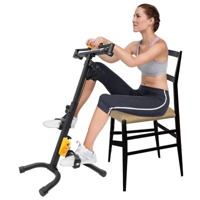 DUTTIETY Foldable Pedal Exerciser Bike, Home Pedal Exercise Bike for Total Body, Chair Bike Pedal Exerciser for Seniors