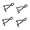 DBMIMPORTERS 3/16" Stainless Steel 316 Twisted Shackle Screw Pin,520 Lb WLL Marine Grade 4Pcs view 1