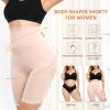 Ganado Shapewear Tummy Control Shorts for Women Cross Design High Waisted Underwear Body Shaper Stomach Shapewear view 4