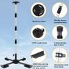 VEITHI Boat Cover Support Poles Heavy Duty 2 Pack,21 to 58 Aluminum Pontoon Telescoping Boat Cover Support System with Metal Cross Base and Adjustable Strap - Black view 3